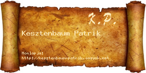 Kesztenbaum Patrik névjegykártya