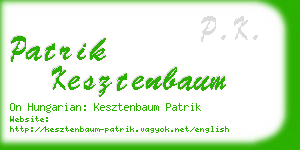 patrik kesztenbaum business card